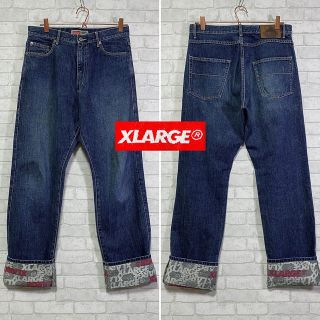 エクストララージ(XLARGE)のX-LARGE エクストララージ 裏地総柄 ロールアップデニム/W32inch(デニム/ジーンズ)