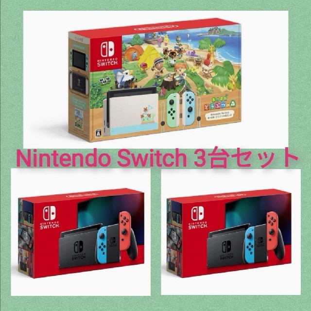 Nintendo Switch - Nintendo Switch ネオン　どうぶつの森　3台セット