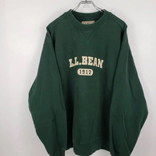 L.L.Bean(エルエルビーン)の限定値下げ 古着 90s エルエルビーン 刺繍 スウェット グリーン メンズのトップス(スウェット)の商品写真