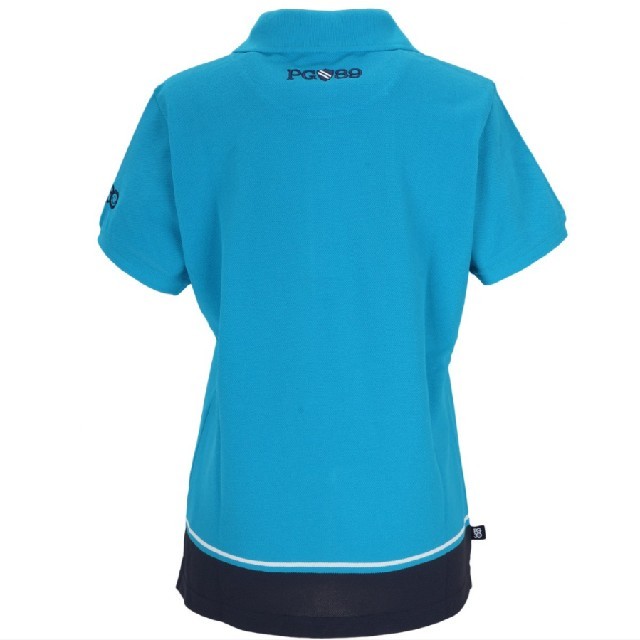 Sサイズ／ブルー　パーリーゲイツ　半袖ポロシャツ　レディースT-T1111