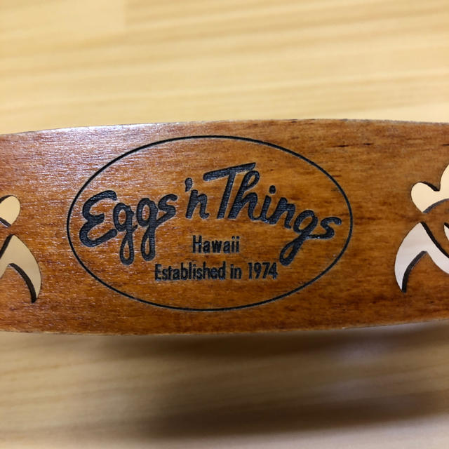 Eggs'n Things ハワイ　木製しおり ハンドメイドの文具/ステーショナリー(しおり/ステッカー)の商品写真