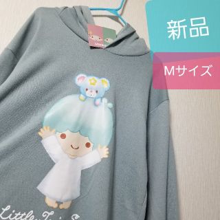 リトルツインスターズ(リトルツインスターズ)の新品 サンリオ ワンピース リトルツインスターズ スウェット M キキ みずいろ(ミニワンピース)