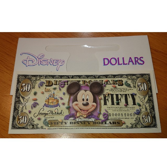 エンタメ/ホビーDISNEY  DOLLARS  50ドル  50周年