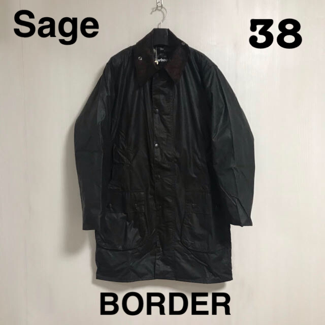 1点 新品 Barbour Border Sage 38 バブアー ボーダー