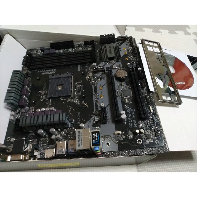 MicroATX マザーボード AM4 Asrock B450M Pro4 スマホ/家電/カメラのPC/タブレット(PCパーツ)の商品写真