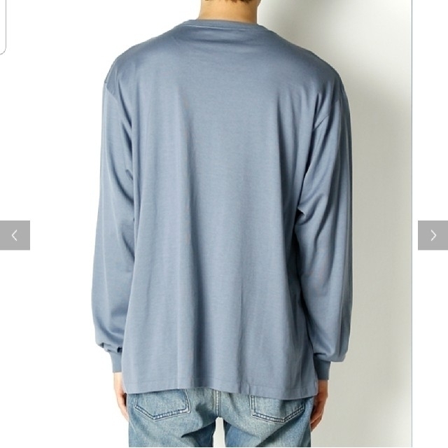 COMOLI(コモリ)のAURALEE LUSTER PLATING L/S TEE blue gray メンズのトップス(Tシャツ/カットソー(七分/長袖))の商品写真