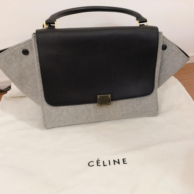 CELINE トラペーズバイカラー ショルダーバッグ