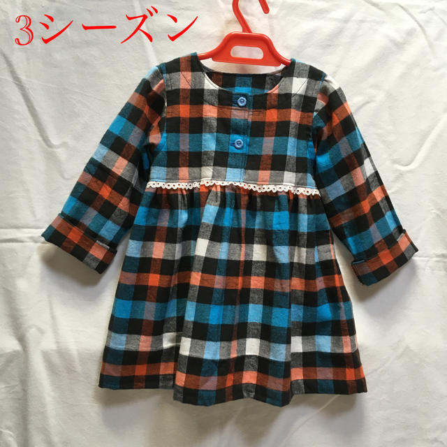 ワンピース　女児　キッズ　ハンドメイド キッズ/ベビー/マタニティのキッズ服女の子用(90cm~)(ワンピース)の商品写真