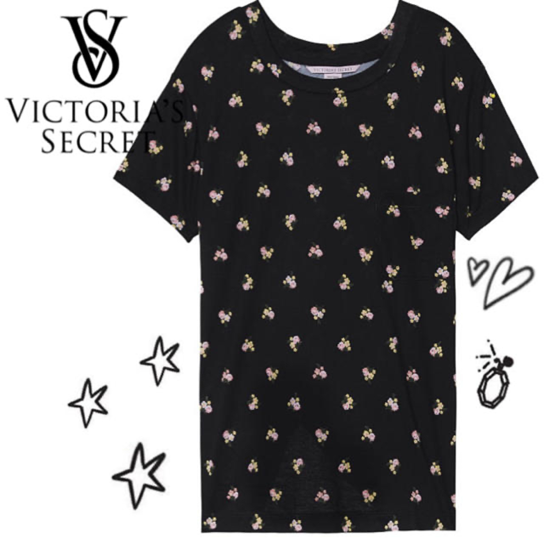 Victoria's Secret(ヴィクトリアズシークレット)のベイビーTシャツ♡フローラル レディースのトップス(Tシャツ(半袖/袖なし))の商品写真