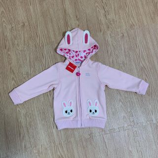 ミキハウス(mikihouse)のえみ〜★さま専用！ミキハウス　新品・未使用　うさこ　お耳つきパーカー　100cm(ジャケット/上着)