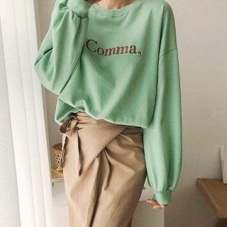 ◆ 新品/即日発送 ◆ Comma, レタリング スウェット(トレーナー/スウェット)