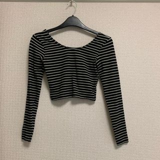 アメリカンアパレル(American Apparel)のAmerican apparel アメアパ　ボーダークロップド　Tシャツ ロンT(Tシャツ(長袖/七分))