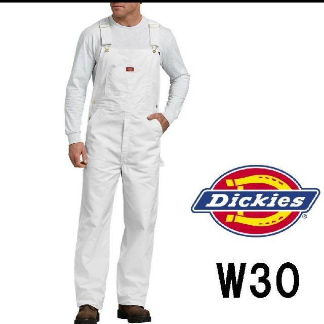 Dickies(ディッキーズ)のDickies ディッキーズ オーバーオール ホワイト メンズのパンツ(サロペット/オーバーオール)の商品写真