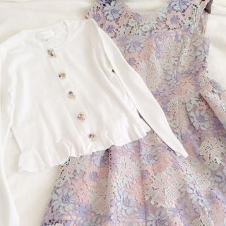 ジルスチュアート(JILLSTUART)のジルスチュアートビジューカーディガン(ミニワンピース)