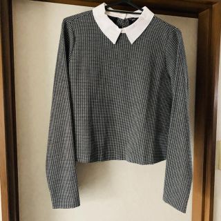 ザラ(ZARA)の【ZARA】ザラ　ギンガムチェック？千鳥模様？襟付きトップス(シャツ/ブラウス(長袖/七分))