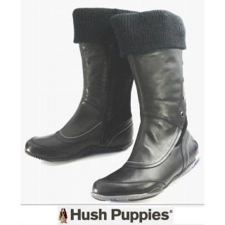 ハッシュパピー(Hush Puppies)の22.5㌢👢本革ロングブーツ 2way黒ハッシュパピー 503907BK225(ブーツ)