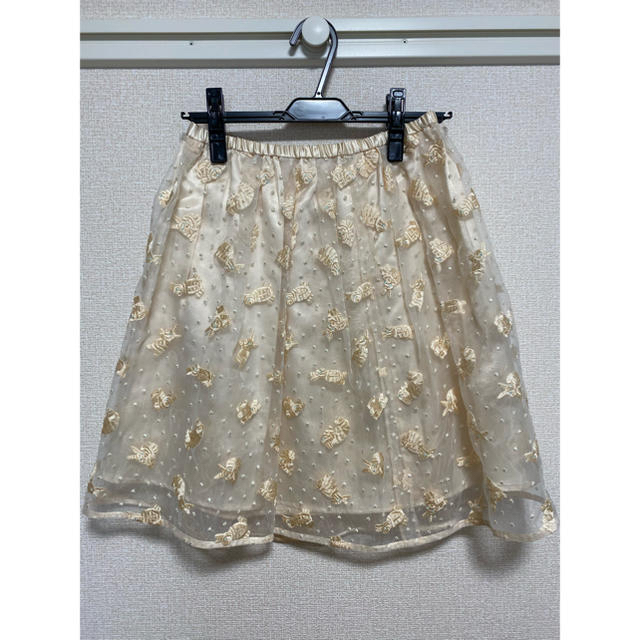 franche lippee(フランシュリッペ)のうさぎオーガンジースカート レディースのスカート(ひざ丈スカート)の商品写真