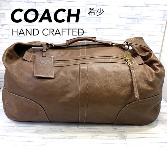 希少 オールドコーチ 旅行鞄 handcrafted レザーボストンバッグ 通信