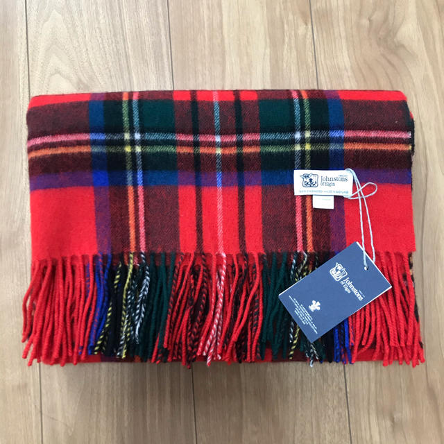 美品 Johnstons ジョンストンズ カシミヤストール ロイヤル