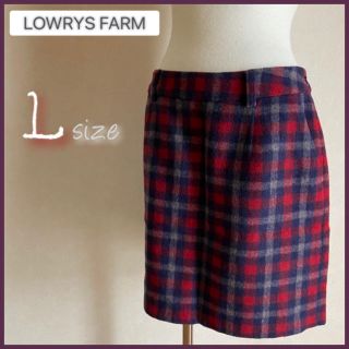 ローリーズファーム(LOWRYS FARM)のLOWRYS FARM ローリーズファーム チェック柄 スカート レディース L(ひざ丈スカート)