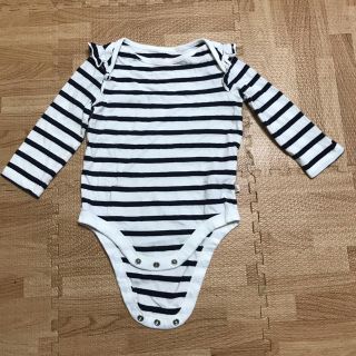 ベビーギャップ(babyGAP)の【baby GAP】ボーダー ロンパース 長袖 トップス(シャツ/カットソー)