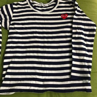 コムデギャルソン(COMME des GARCONS)のPLAY コムデギャルソン　男女　6 ボーダー　長袖　120cm位(Tシャツ/カットソー)