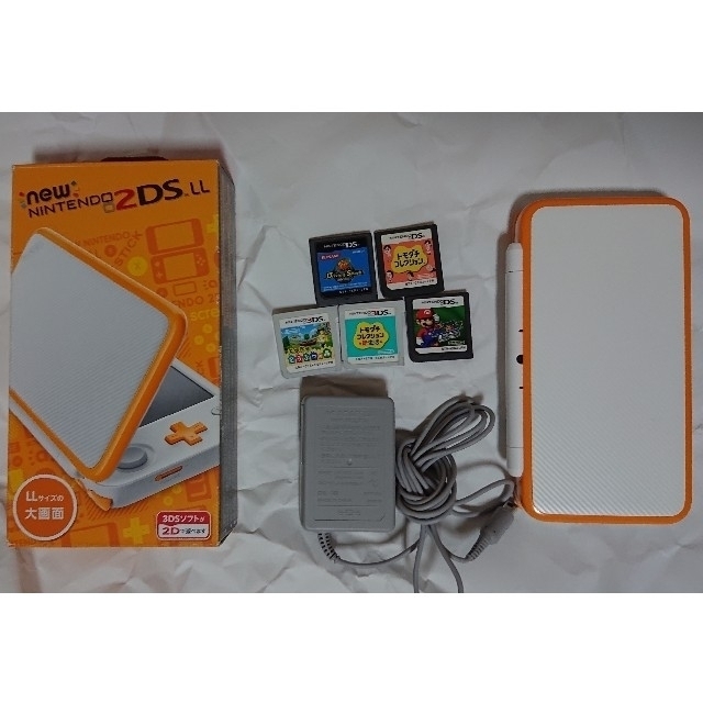 オーセンティック ニンテンドー2DS LL (ホワイト×オレンジ) とびだせどうぶつの森のソフト付 携帯用ゲーム本体