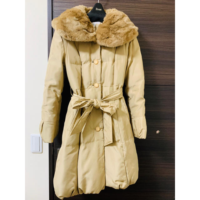 花様専用 定価12万 Rene レッキスファー襟付ダウンコート 36 M-