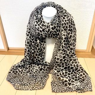 大判サイズ ストール ショール マフラー 肩掛け アニマル柄 動物柄 ヒョウ柄 (マフラー/ショール)