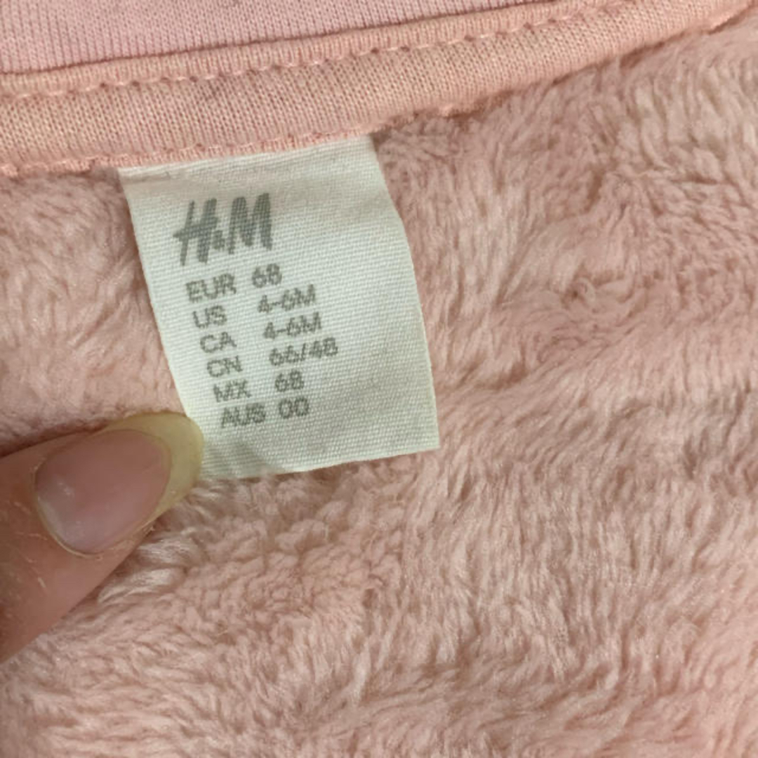 H&M(エイチアンドエム)のH&M ピンク　クマ　セットアップ　くま耳フード キッズ/ベビー/マタニティのキッズ服女の子用(90cm~)(その他)の商品写真