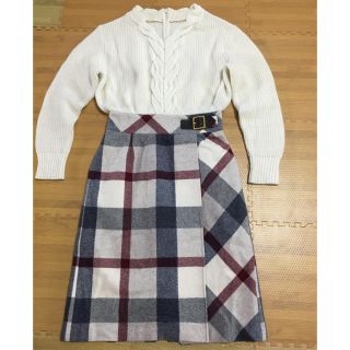 バーバリーブルーレーベル(BURBERRY BLUE LABEL)のブルーレーベルクレストブリッジ　ワンピース　桐谷美玲(ひざ丈ワンピース)