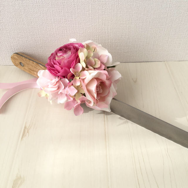 No.71 結婚式 ケーキカットナイフ 装花 マイク装花 キャンドルサービス