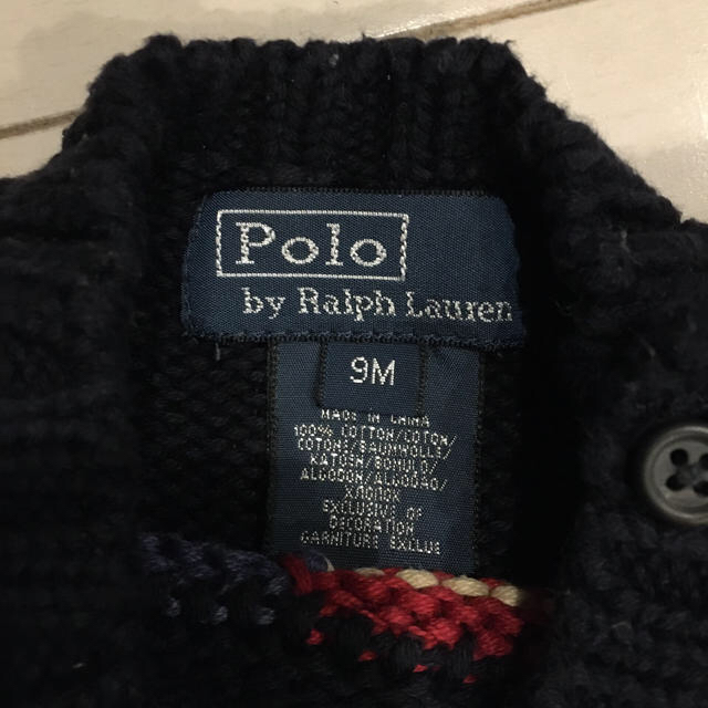 POLO RALPH LAUREN(ポロラルフローレン)のラルフローレン　国旗　コットン　セーター　9m キッズ　ベビー キッズ/ベビー/マタニティのベビー服(~85cm)(ニット/セーター)の商品写真