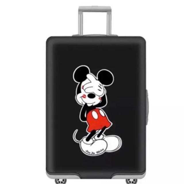 Disney(ディズニー)の特別価格　再入荷　スーツケースカバー　ブラックミッキー  L レディースのバッグ(スーツケース/キャリーバッグ)の商品写真
