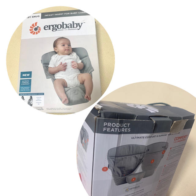 Ergobaby(エルゴベビー)のエルゴベビー　インファントインサート3+ベビーウェストベルト キッズ/ベビー/マタニティの外出/移動用品(抱っこひも/おんぶひも)の商品写真