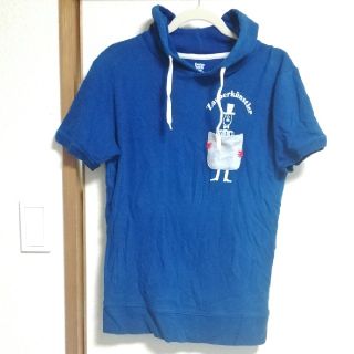 グラニフ(Design Tshirts Store graniph)の半袖パーカー スウェット 青Blue Ｍサイズ(パーカー)