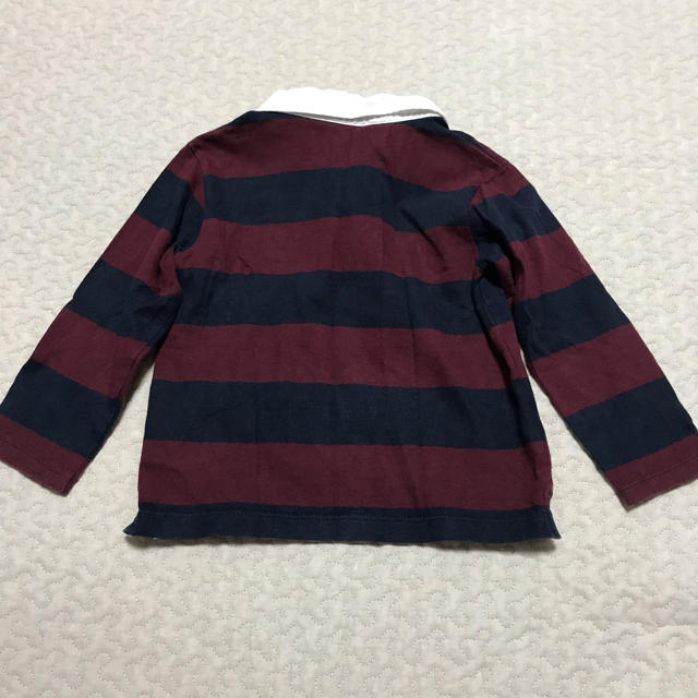 PETIT BATEAU(プチバトー)のプチバトー♡ラガーシャツ86㎝ キッズ/ベビー/マタニティのベビー服(~85cm)(シャツ/カットソー)の商品写真