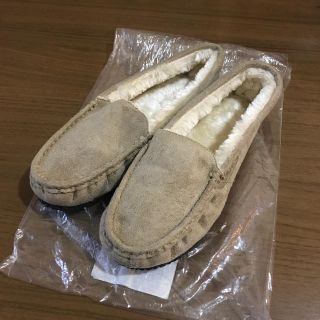 内ファー　モカシン　ベージュ　新品(スリッポン/モカシン)