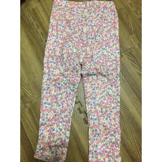 ザラキッズ(ZARA KIDS)の未使用　花柄　レギンス パンツ　黒無地　パンツ　2枚　セット(パンツ/スパッツ)