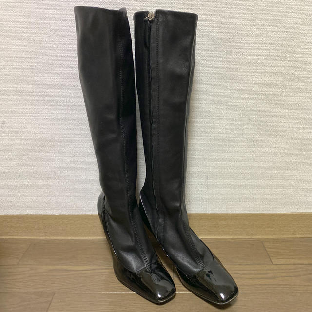 Giuseppe Zanotti Design(ジュゼッペザノッティデザイン)のジュゼッペザノッティ　レザーブーツ　ロングブーツ　38  25cm レディースの靴/シューズ(ブーツ)の商品写真