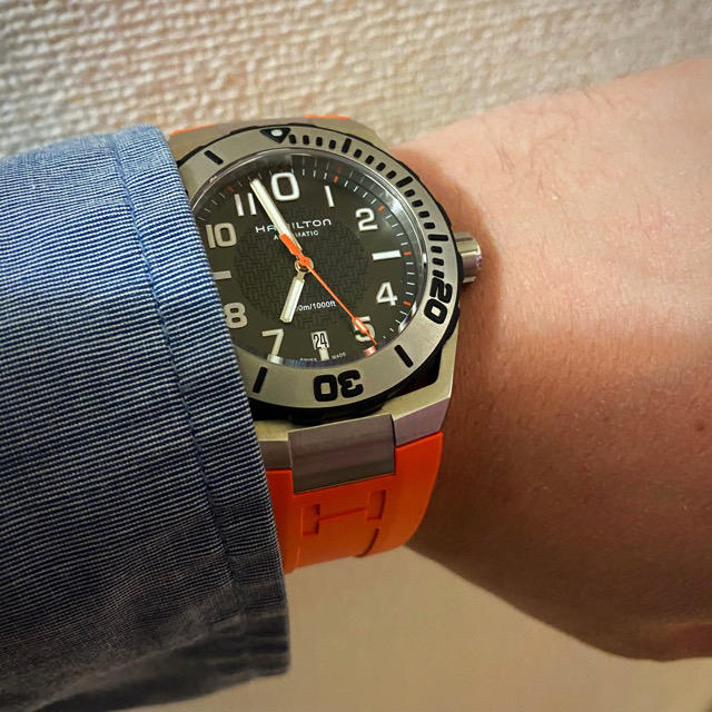 Hamilton(ハミルトン)のハミルトン　メンズ　カーキ　H786150 保証書　純正ベルト　箱付 メンズの時計(腕時計(アナログ))の商品写真