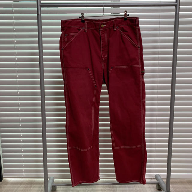 supreme double knee painter pant red 36