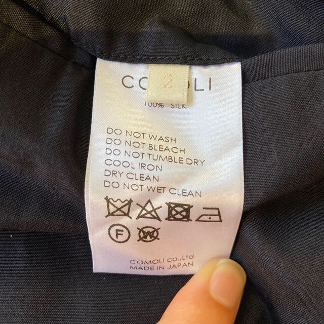 COMOLI(コモリ)のCOMOLI 18SS シルクミリタリーパーカー サイズ2/NAVY メンズのジャケット/アウター(ナイロンジャケット)の商品写真