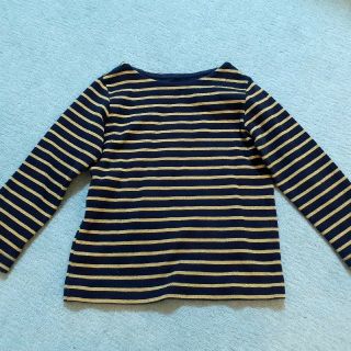 プチバトー(PETIT BATEAU)のプチバトー カットソー ダークネイビー×ゴールドラメ(Tシャツ/カットソー)