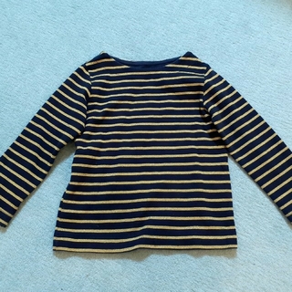 プチバトー(PETIT BATEAU)のプチバトー カットソー ダークネイビー×ゴールドラメ(Tシャツ/カットソー)