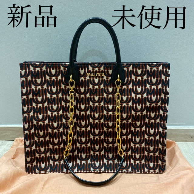 miumiu - ミュウミュウ miumiu ショルダートートバック ジャガード MM