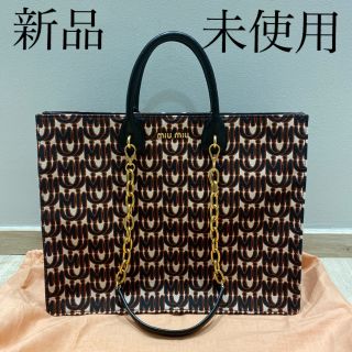 超人気MIU MIU ‎✦ ウィメンズ トートバッグ 未使用 ブラック