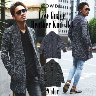 ダブル(DOWBL)のDOWBL　ダブル　Low Guage Heather Knit ブラック(カーディガン)