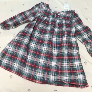 ベビーギャップ(babyGAP)の新品 ベビーギャップ チェックワンピース90(ワンピース)