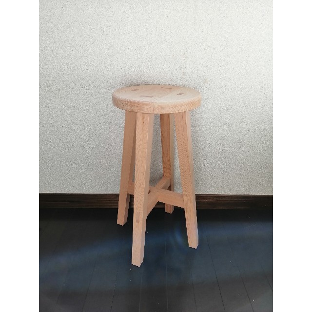 木製スツール　高さ52cm　丸椅子　stool